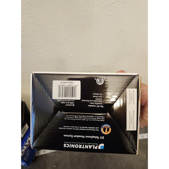 NEW IN SEALED BOX. Plantronics S11 Telephone Headset Silver Black Headband - Picture 4 of 5
